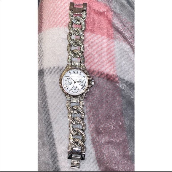 💎 Michael Kors 💎 crystal pave chain link Camille - Picture 6 of 8